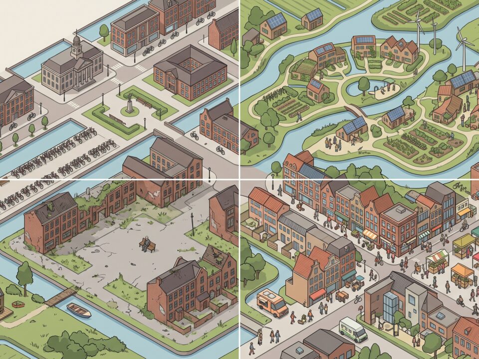 Verschillende sociaal-culturele perspectieven komen samen, als beeld voor het scenarioraamwerk