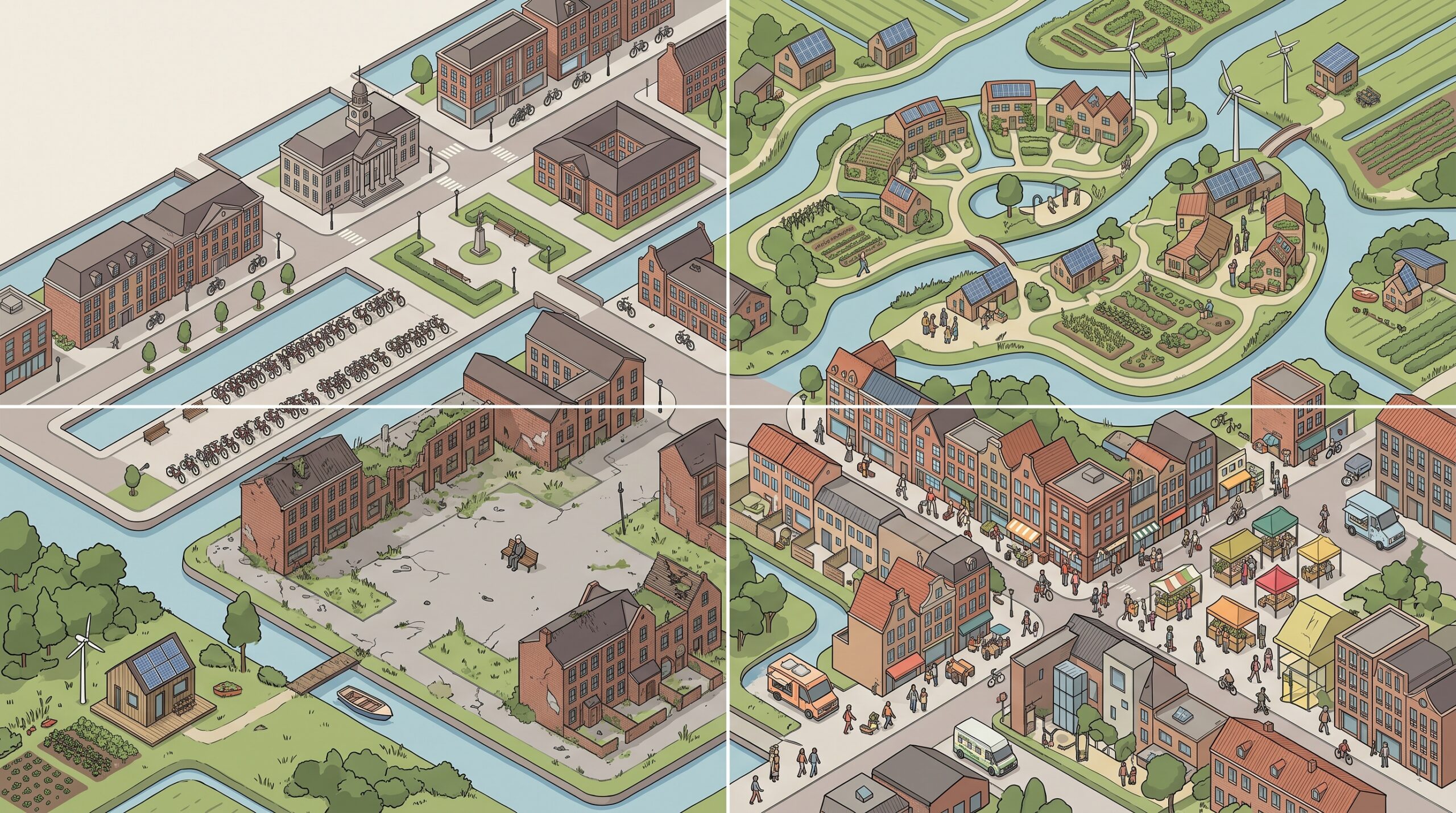 Verschillende sociaal-culturele perspectieven komen samen, als beeld voor het scenarioraamwerk